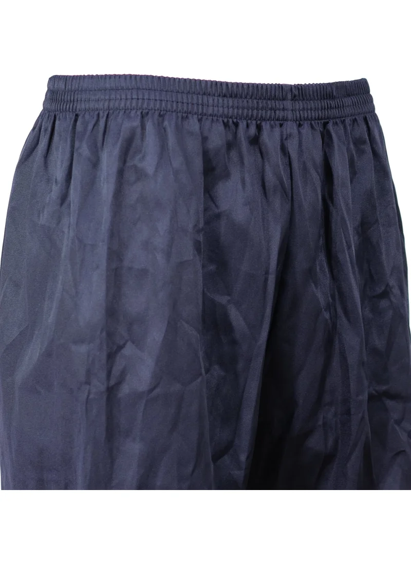 Oppland Men's Satin Fabric Shorts Solid Color Elastic Waist No Pocket Lightweight Fabric