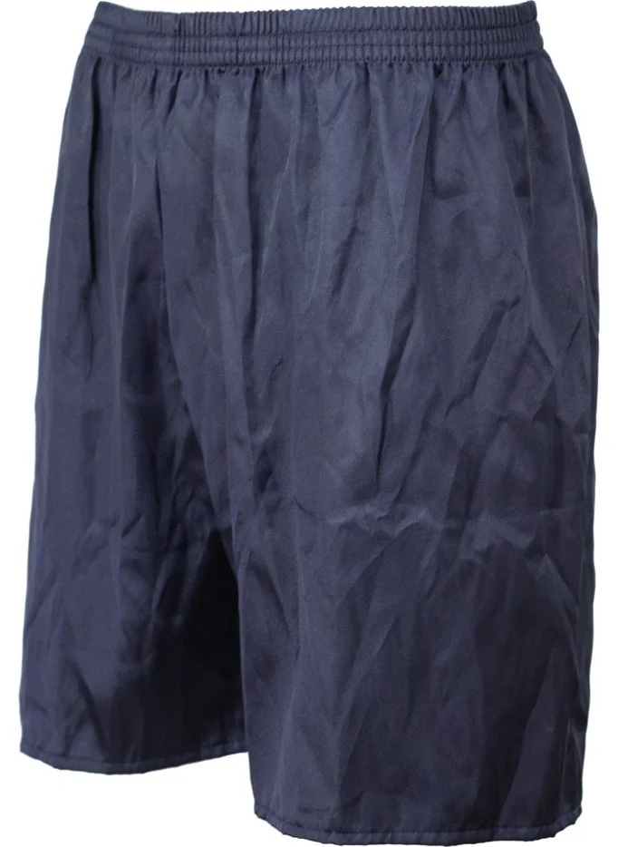 Oppland Men's Satin Fabric Shorts Solid Color Elastic Waist No Pocket Lightweight Fabric