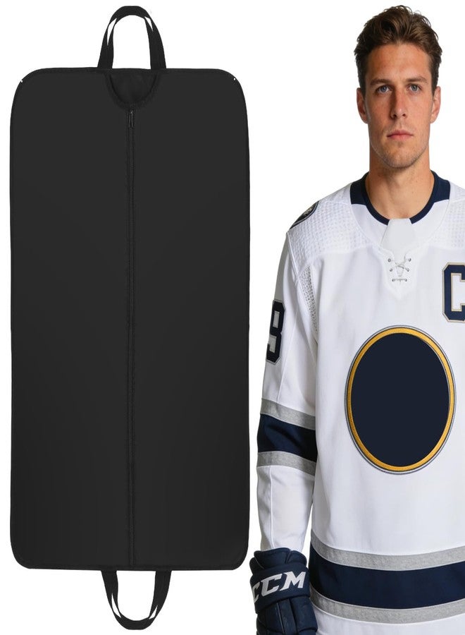 OATIPHO 1 Pc Ice Hockey Garment Bag - Breathable Hanging Jersey Cover Foldable Suit Organizer for Closet Storage Travel for Men Youth Black 35.76 x 23.58 In - Image 1