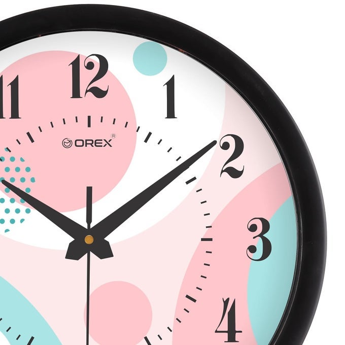PLASTIC ABSTRACT THEME WALL CLOCK (27 CM X 27 CM X 3 CM, BLACK) - ANALOG