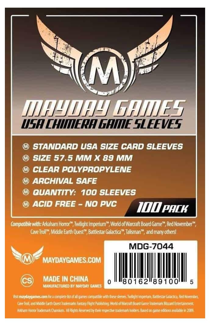 Mayday Games USA Chimera Game Sleeves 57.5 X 89 MM (100 pack) - Image 1