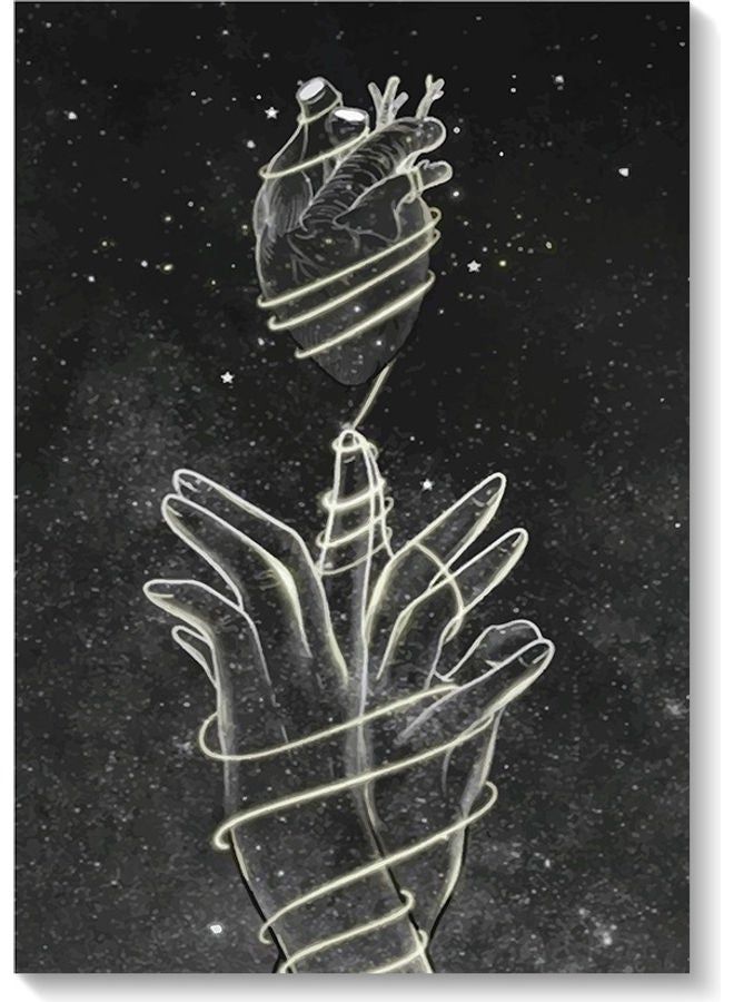 RYN فن الجدران لعشاق الفضاء القلبي متعدد الألوان 40x60 سم - Image 1