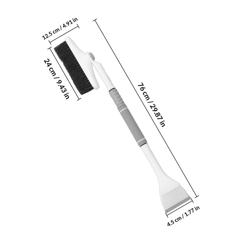 Extendable Snow Extendable Snow Brush With Rotating 3 In 1 Scraper For Car Windshield Ice And Snow Removal - Image 2