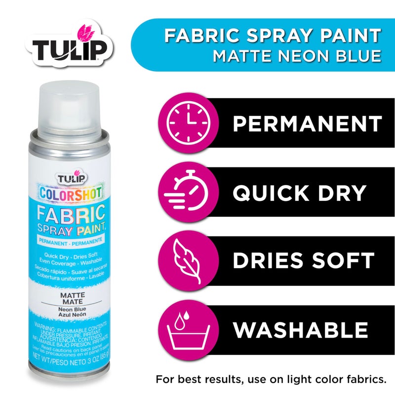 Tulip ColorShot Instant Fabric Color 3oz. Neon Blue - Image 3