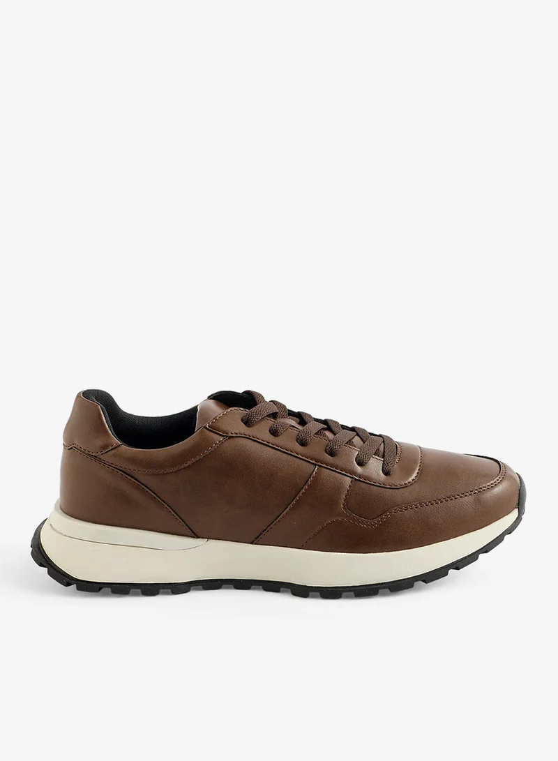 REDTAG Men Brown Plain Sneakers