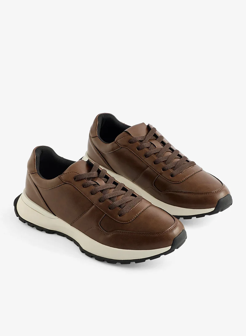 REDTAG Men Brown Plain Sneakers