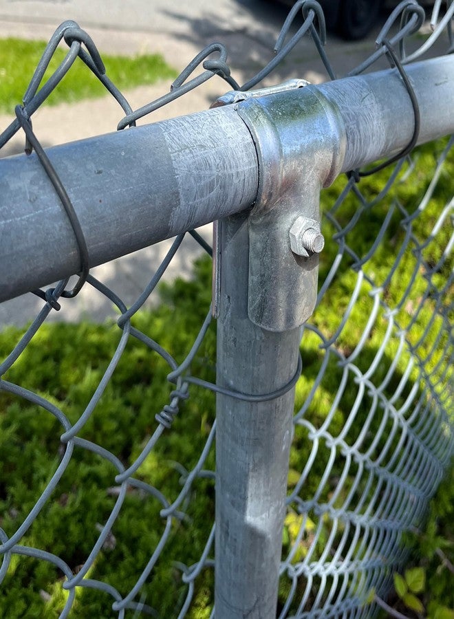 Firofend End Rail T Clamps, Chainlink Fence Parts, Galvanized Fence Parts With Galvanized Steel. T Link Post Clamps, T Clamps. Chain Link Fence T Clamp Made To Fit 1 3/8" (1-3/8" x 1-3/8" (8 PCS) - Image 3