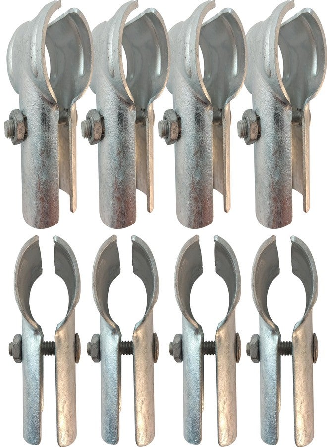 Firofend End Rail T Clamps, Chainlink Fence Parts, Galvanized Fence Parts With Galvanized Steel. T Link Post Clamps, T Clamps. Chain Link Fence T Clamp Made To Fit 1 3/8" (1-3/8" x 1-3/8" (8 PCS) - Image 1
