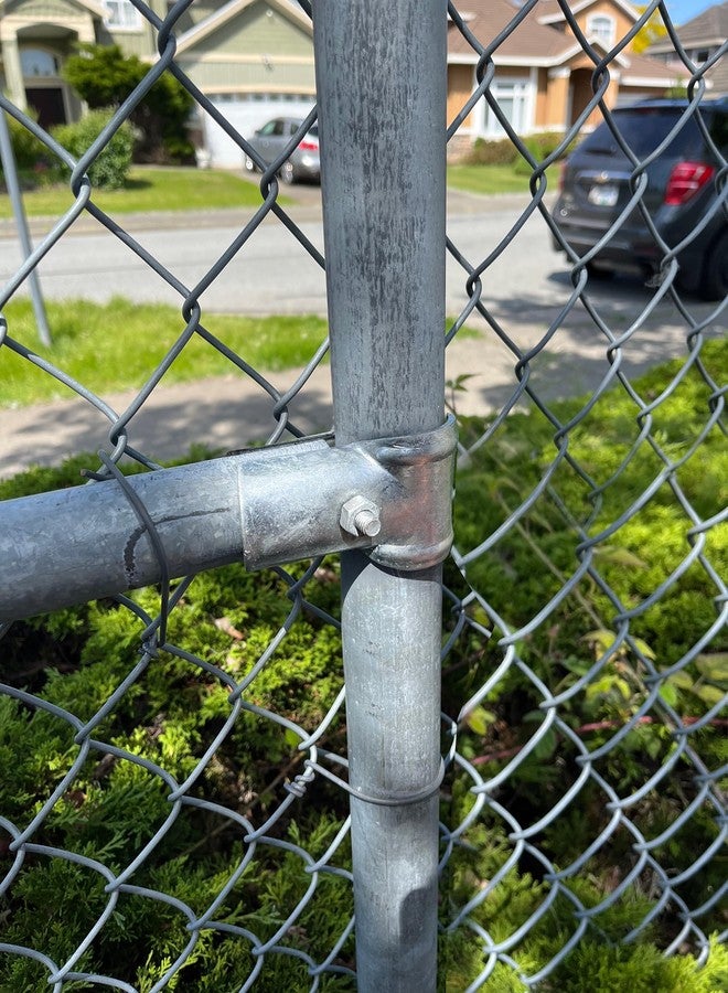 Firofend End Rail T Clamps, Chainlink Fence Parts, Galvanized Fence Parts With Galvanized Steel. T Link Post Clamps, T Clamps. Chain Link Fence T Clamp Made To Fit 1 3/8" (1-3/8" x 1-3/8" (8 PCS) - Image 4