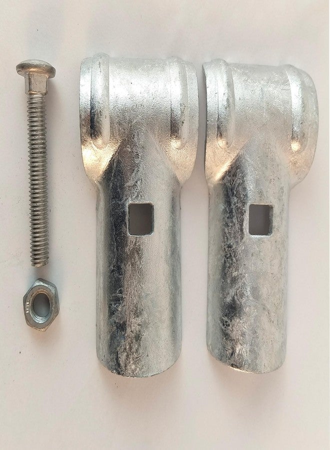 Firofend End Rail T Clamps, Chainlink Fence Parts, Galvanized Fence Parts With Galvanized Steel. T Link Post Clamps, T Clamps. Chain Link Fence T Clamp Made To Fit 1 3/8" (1-3/8" x 1-3/8" (8 PCS) - Image 5