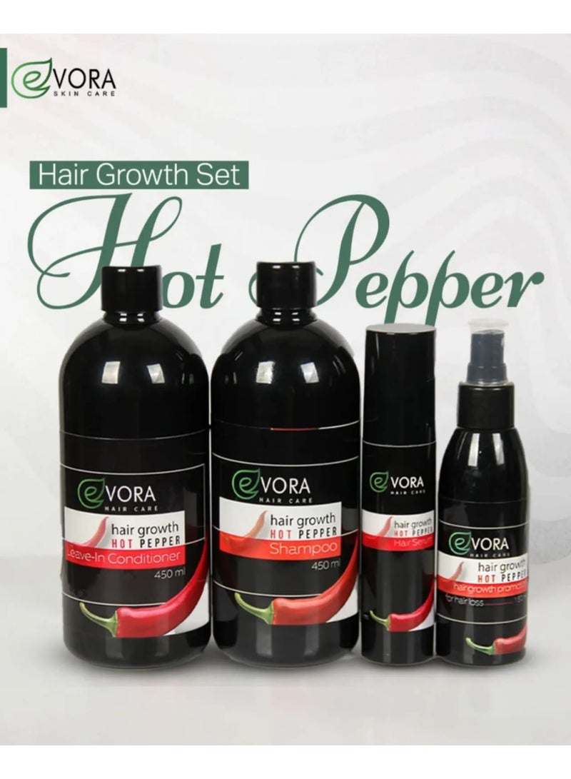 Evora Hot Pepper Hair Growth Set - Image 1