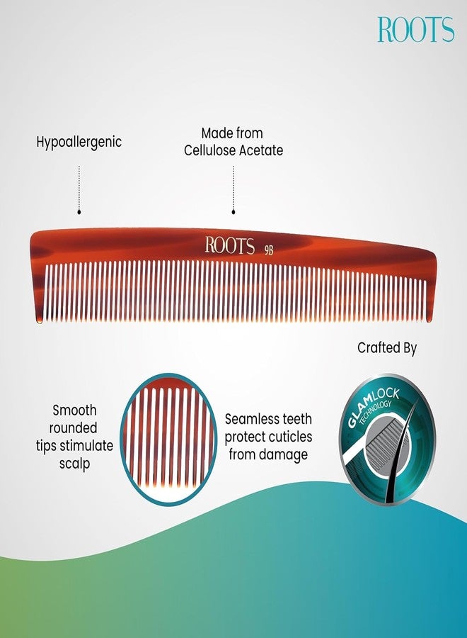 ROOTS Hair Comb 9B Cellulose acetate material - Image 3