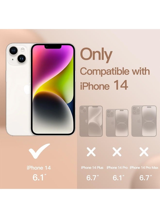 Jetech جراب سيليكون لهاتف iPhone 14 مقاس 6.1 بوصة، جراب حماية كامل الجسم ناعم الملمس، غطاء مقاوم للصدمات مع بطانة من الألياف الدقيقة (ماري جولد) - Image 2