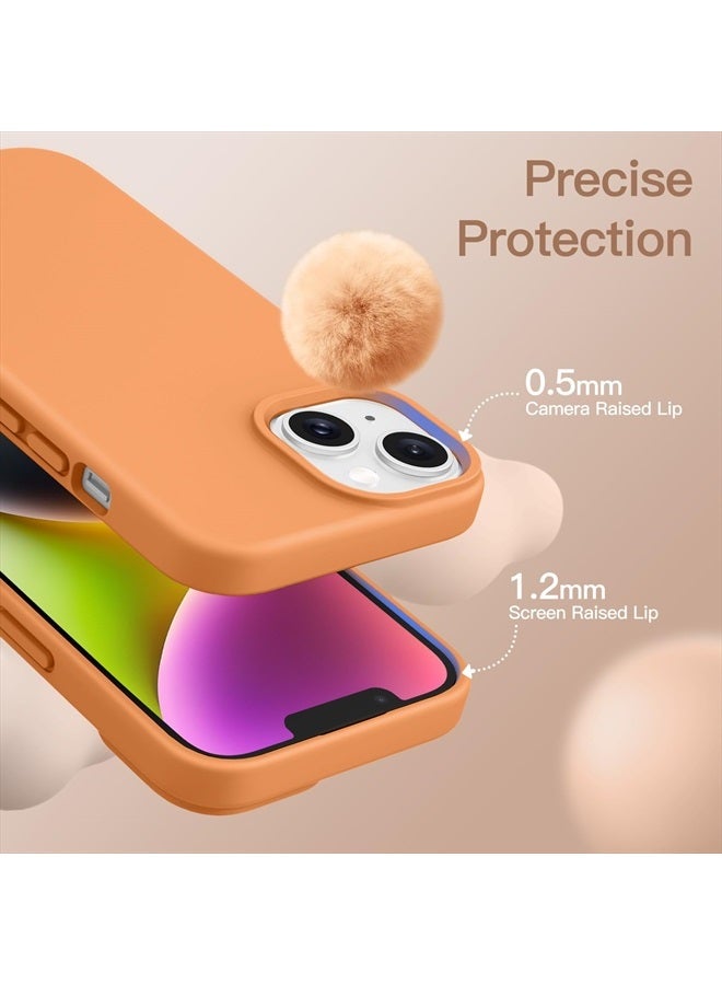 Jetech جراب سيليكون لهاتف iPhone 14 مقاس 6.1 بوصة، جراب حماية كامل الجسم ناعم الملمس، غطاء مقاوم للصدمات مع بطانة من الألياف الدقيقة (ماري جولد) - Image 5