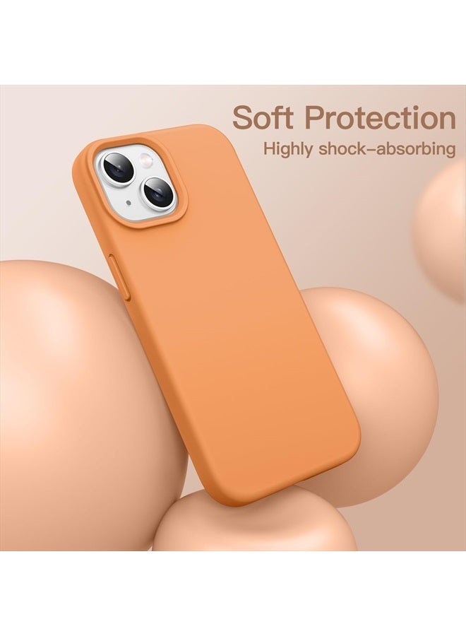 Jetech جراب سيليكون لهاتف iPhone 14 مقاس 6.1 بوصة، جراب حماية كامل الجسم ناعم الملمس، غطاء مقاوم للصدمات مع بطانة من الألياف الدقيقة (ماري جولد) - Image 4