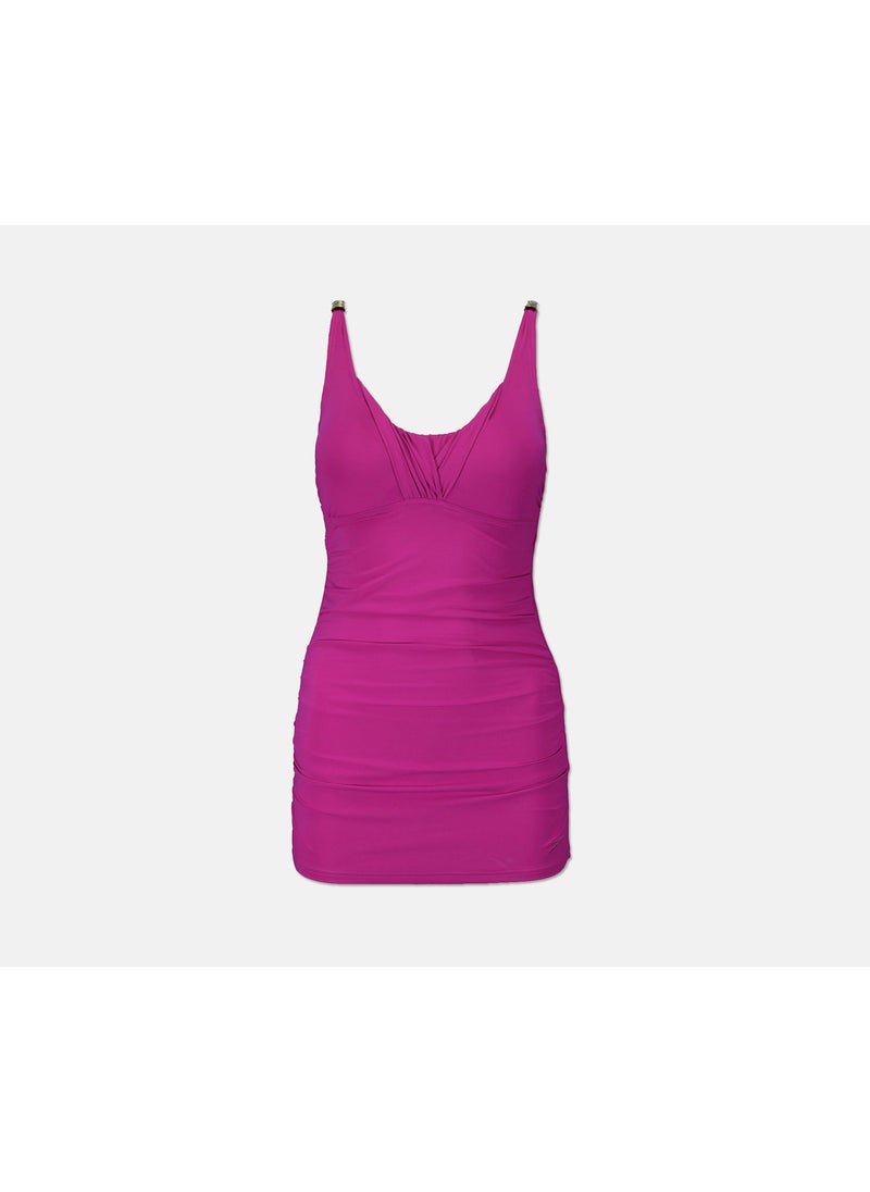 speedo Women 1 Piece Swimdress, Magenta  - Image 1
