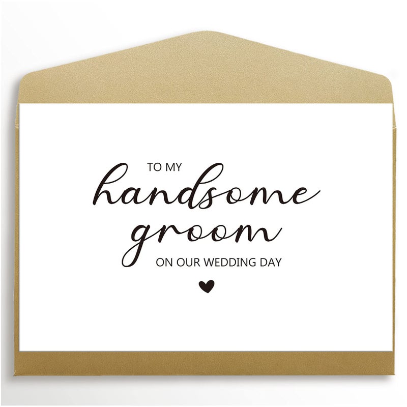 Goroar To My Husband on Our Wedding Day Card, To My Groom Card, Wedding Card to Husband - Image 1