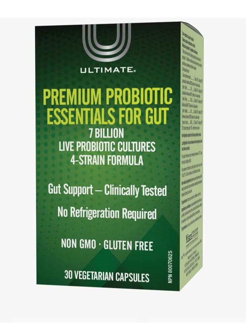 Premium Probiotic Essentials Capsules For Gut Health & Digestive Support 30 Capsules
