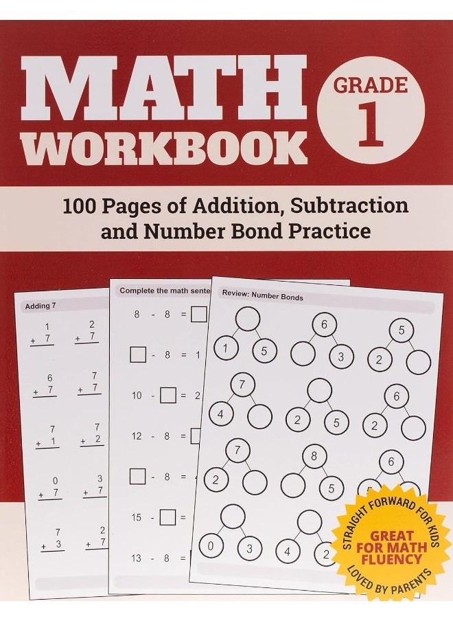 null - Independently Published Math Workbook Grade 1: 100 Pages of Addition, Subtraction and Number Bond Practice - Image 1