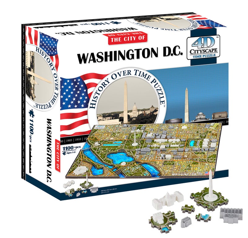 4D Cityscape لعبة الألغاز الزمنية 4D لخط أفق واشنطن العاصمة - Image 1