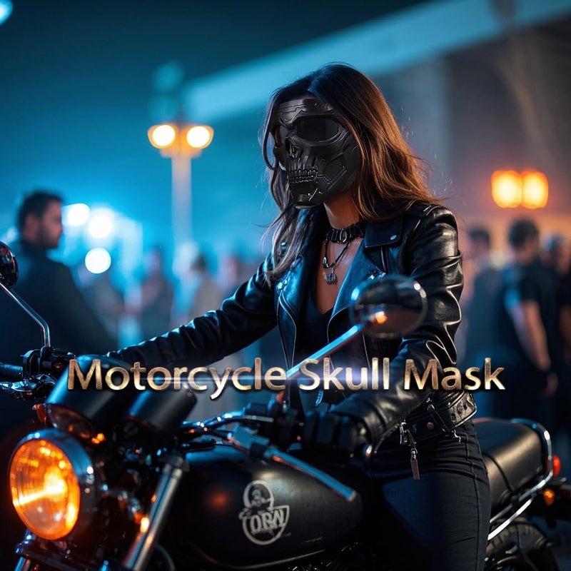 CROSSBODY 2 Pack Black Full Skull Face Mask - Tactical Airsoft & Paintball Gear, Motorcycle Riding Protection | Ghost & Skeleton Cosplay, Halloween Horror Costume | Cool Safety Shield Cover for Adults Men - Image 4