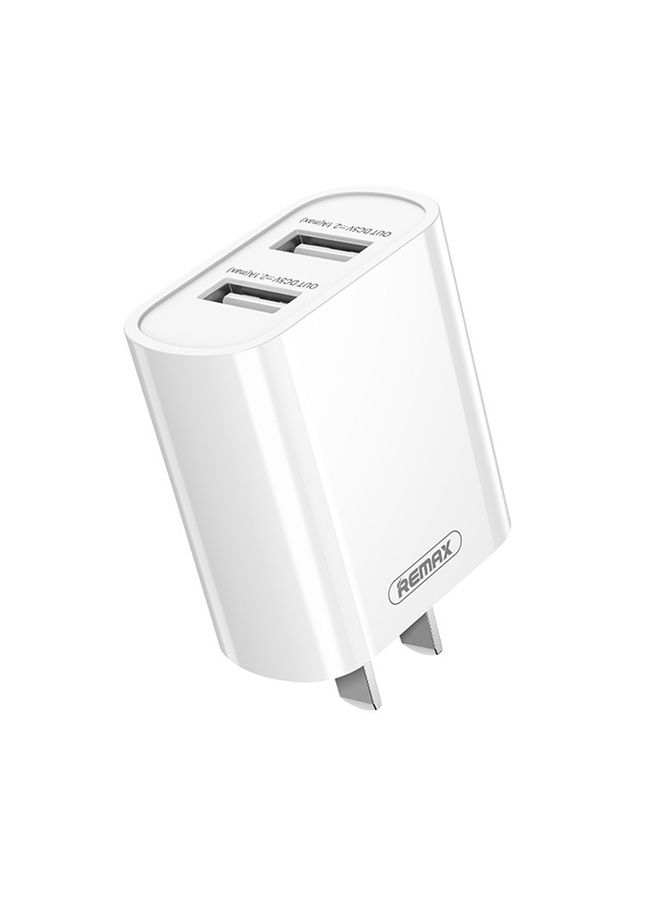 Beauenty REMAX Jane Series RP-U35 2.1A Dual USB Port Charger, Specification:CN Plug(White) - Image 1