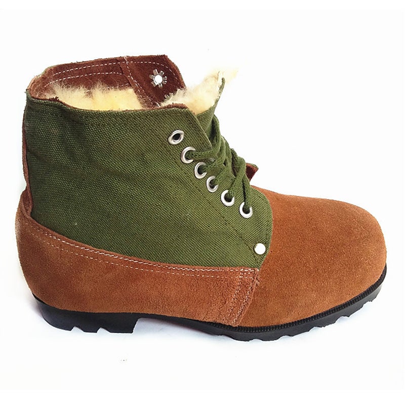 Wool Warm Cotton Shoes Labor Protection Shoes Big Head Cotton Shoes Wool Boots Work Shoes Cold Storage Cotton Shoes - Image 2