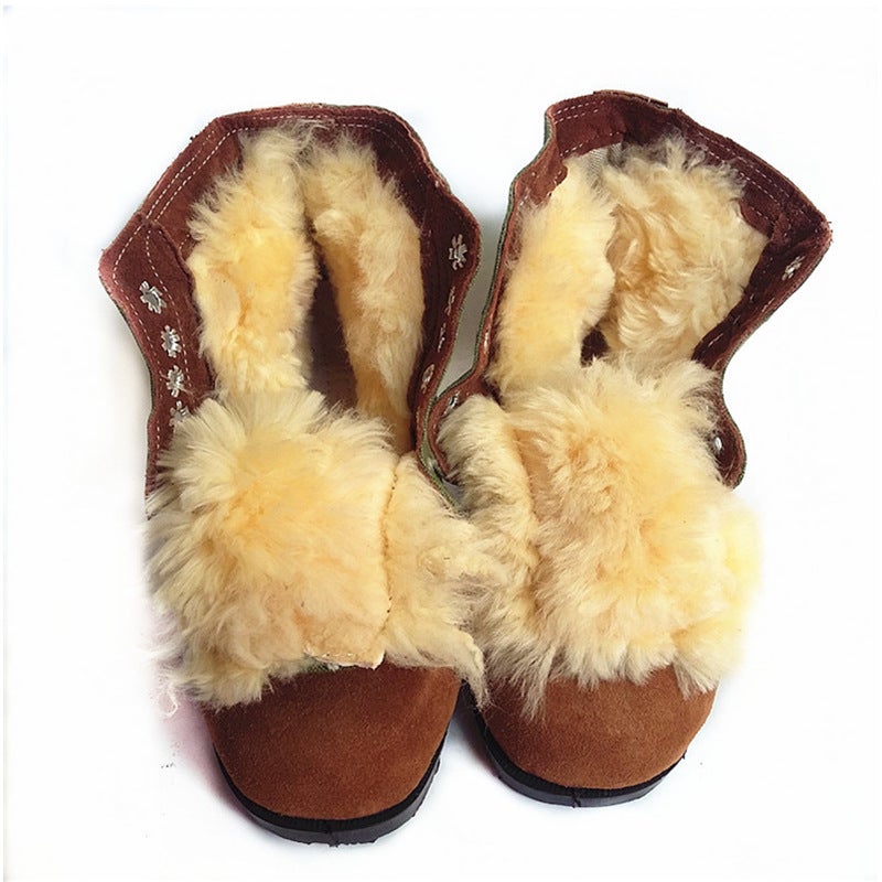 Wool Warm Cotton Shoes Labor Protection Shoes Big Head Cotton Shoes Wool Boots Work Shoes Cold Storage Cotton Shoes - Image 3