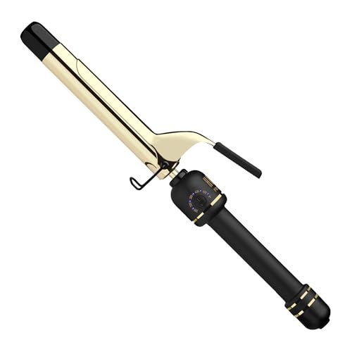 HOT TOOLS 24K Gold Professional 1 Extended Barrel Curling Iron with Clamp for Bouncy Curls  24K Gold Technology for LongLasting Results  Longer Barrel for Easy Styling