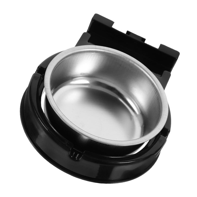 Stainless Steel Wall Mounted Ashtray with Lid Black Metal Smoking Bin - Image 2