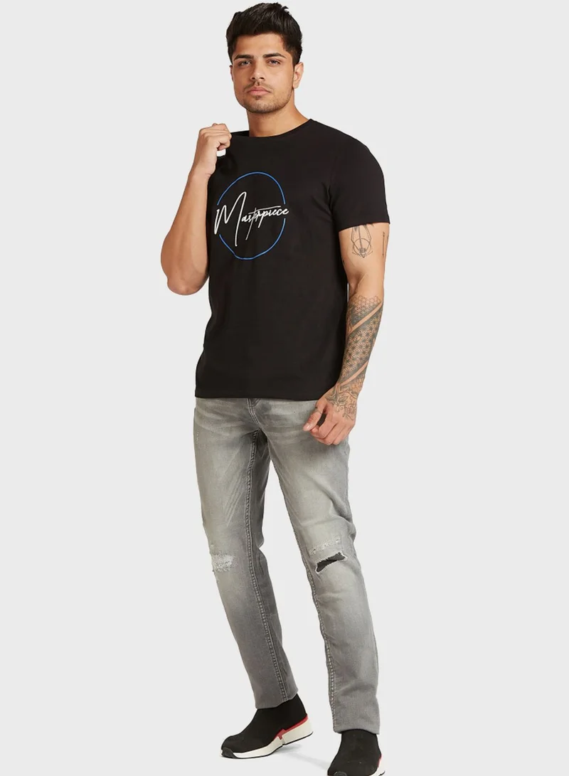 Iconic Distressed Slim Fit Jeans