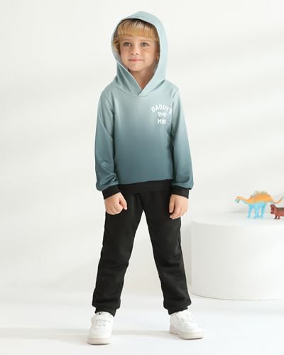 nilikastta Back To School Clothes 2t 3t Toddler Sweatshirt Long Sleeve Gradient Color Design Hoodie with Pants 2pcs Fall Winter Outfit Set 2-3t - Image 4