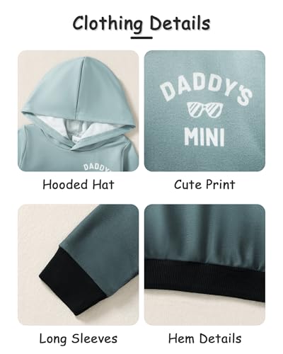 nilikastta Back To School Clothes 2t 3t Toddler Sweatshirt Long Sleeve Gradient Color Design Hoodie with Pants 2pcs Fall Winter Outfit Set 2-3t - Image 5