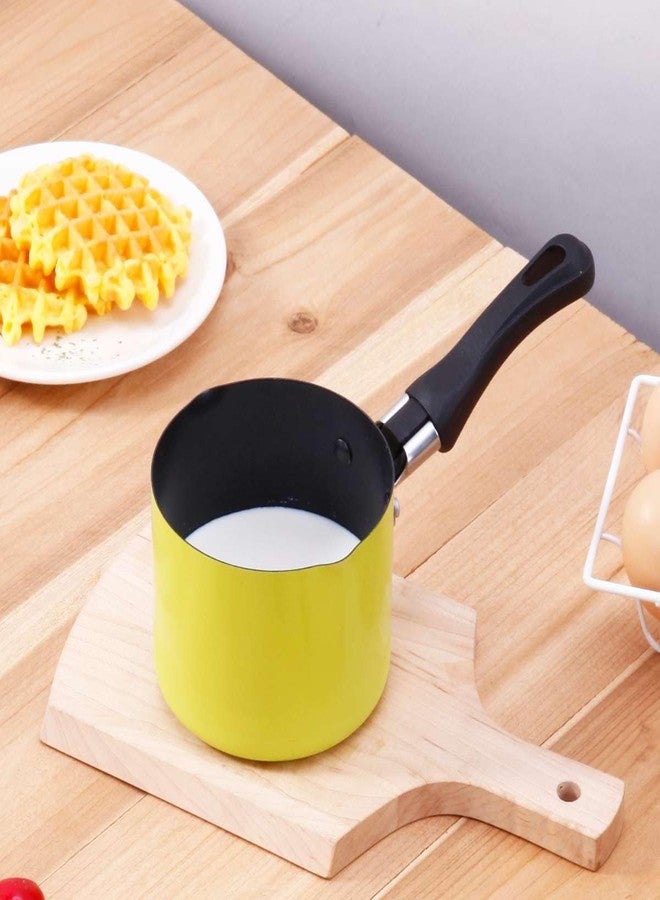 CHEFMADE Mini Milk Coffee Warmer, Non-stick 550ML Milk Chocolate Coffee Butter Warmer Pot With Double Diversion Port（Green） - Image 4