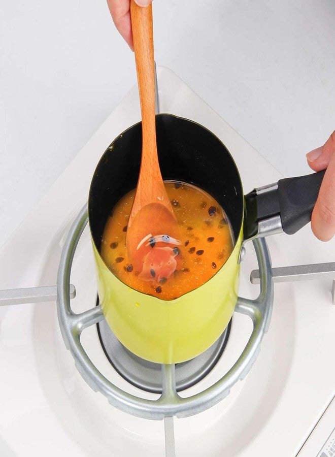 CHEFMADE Mini Milk Coffee Warmer, Non-stick 550ML Milk Chocolate Coffee Butter Warmer Pot With Double Diversion Port（Green） - Image 5