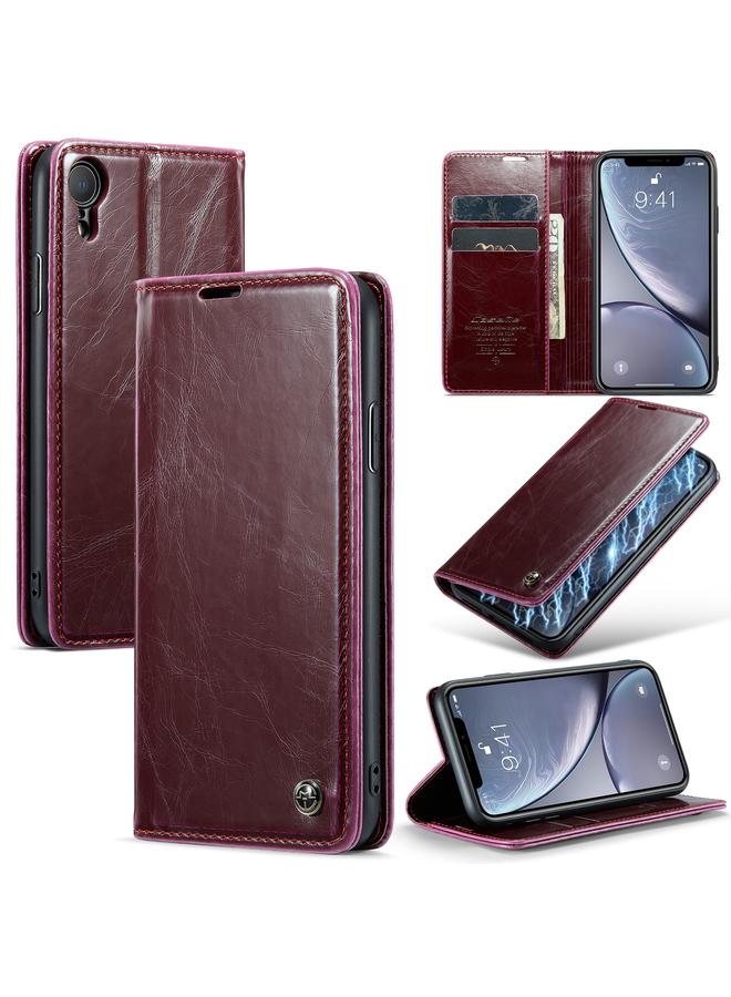 The Bros Case For iPhone XR 003 Crazy Horse Texture Leather Phone Case