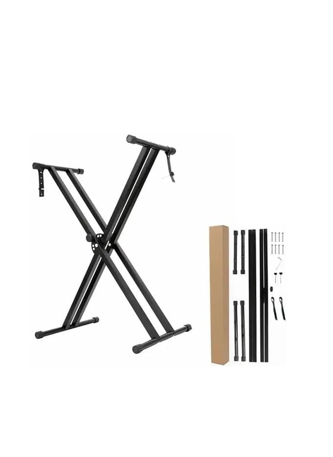 Megarya - Double X Keyboard Stand And Bench Set - Double X, Infinitely Adjustable, Heavy Steel Construction And Pure Locking System Support Stand - Image 1