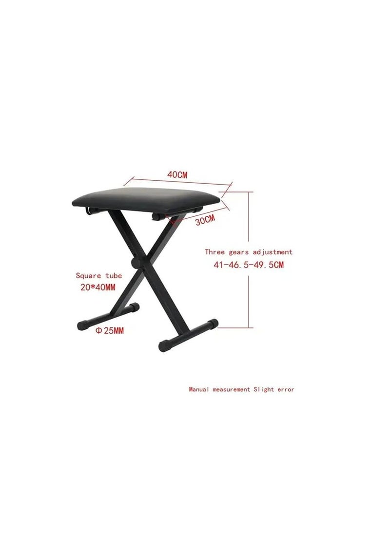 Megarya - Double X Keyboard Stand And Bench Set - Double X, Infinitely Adjustable, Heavy Steel Construction And Pure Locking System Support Stand - Image 1