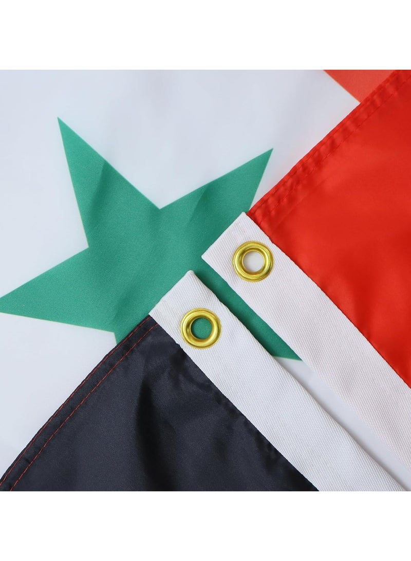 Generic Syrian Flag 150 x 90 cm – Syrian Flag 90 x 150 cm Light Polyester  - Image 2
