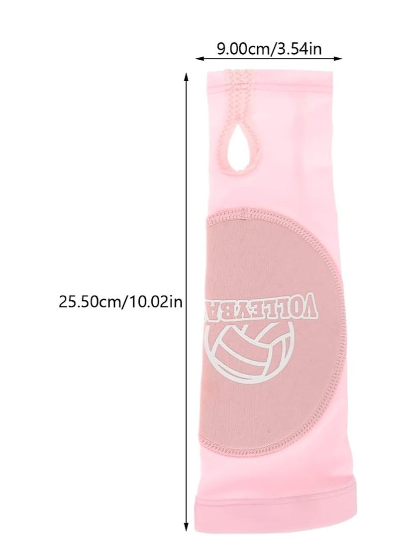 SYOSI 1 Pair Volleyball Arm Sleeves Passing Forearm Sleeves with Protection Pad/Thumbhole Arm Sleeves for Girls Boys Kids Youth Volleyball Training Protect Arms from Sting  - Image 2