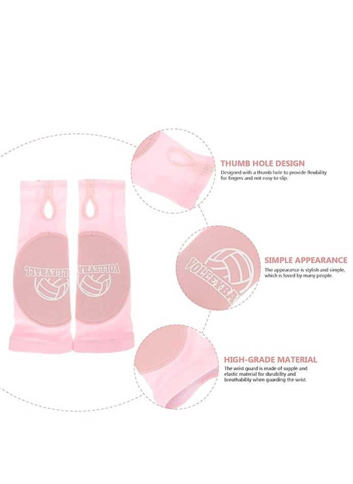 SYOSI 1 Pair Volleyball Arm Sleeves Passing Forearm Sleeves with Protection Pad/Thumbhole Arm Sleeves for Girls Boys Kids Youth Volleyball Training Protect Arms from Sting  - Image 4