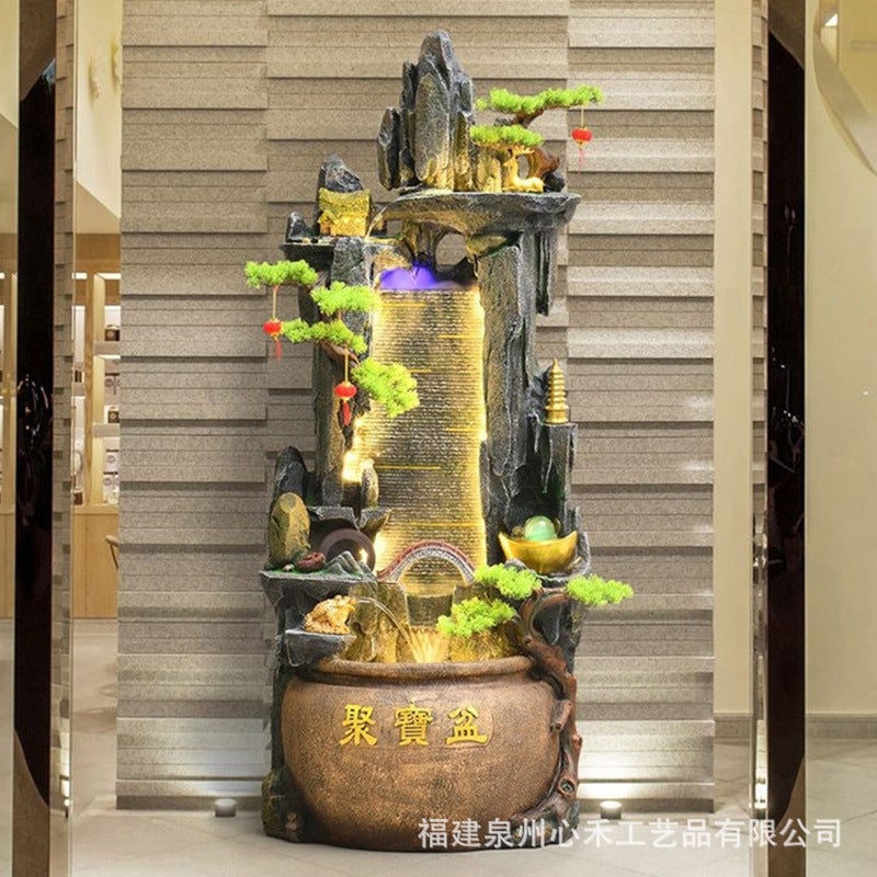 Chinese-Style Rockery Water Decoration Circulating Water Living Room Office Tea House Floor Water Landscape Lucky Housewarming Gift - Image 5
