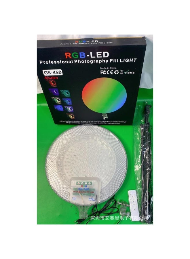 جينرال برو لوحة إضاءة RGB LED احترافية GenPro GS-450 – 100 واط، درجة حرارة لون 2700K–7500K + ألوان RGB، مع تحكم عن بعد - Image 3