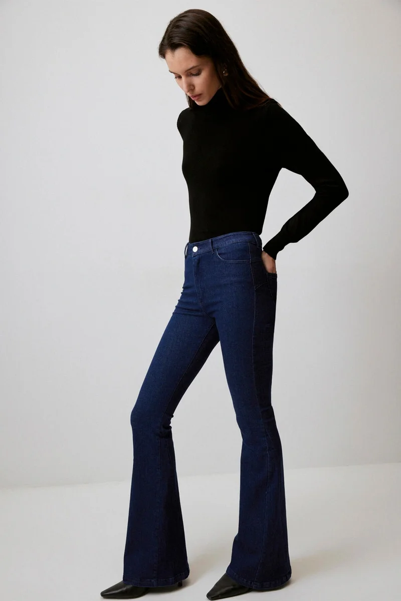 Touche Flared Denim Trousers