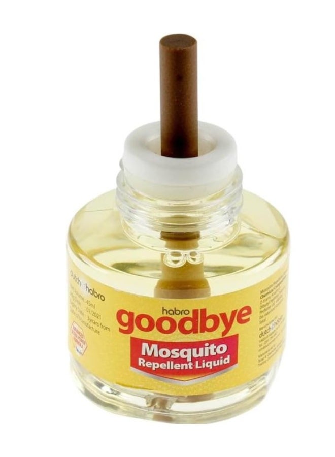 جودباي سائل طارد البعوض هابرو جودباي | مجموعة سائل قاتل البعوض | عبوة إعادة تعبئة تكفي 60+60 ليلة - زجاجة سعة 45 مل (عبوتان) - Image 2