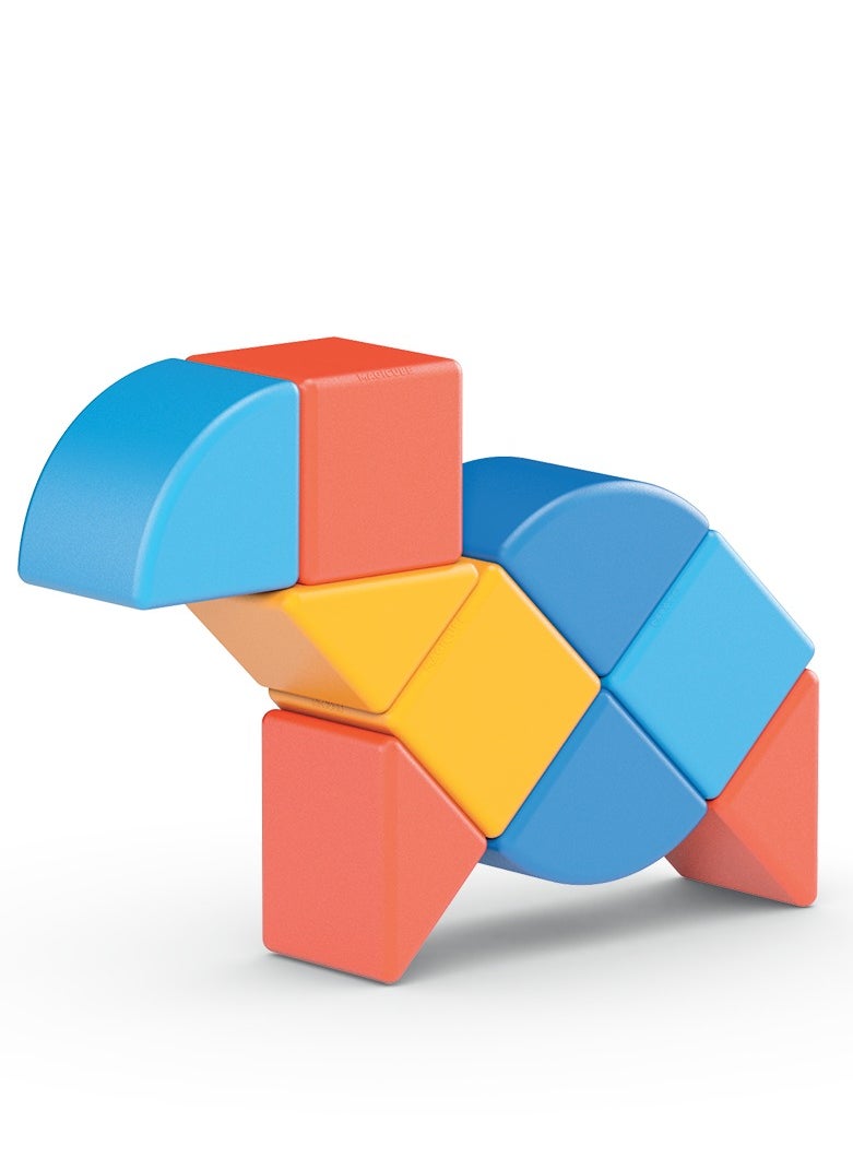 Geomag Magicube 3 Shapes Recycled Animals STEM Toy 9 Pcs