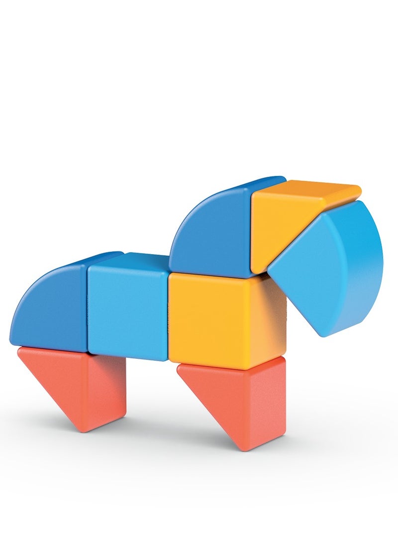 Geomag Magicube 3 Shapes Recycled Animals STEM Toy 9 Pcs