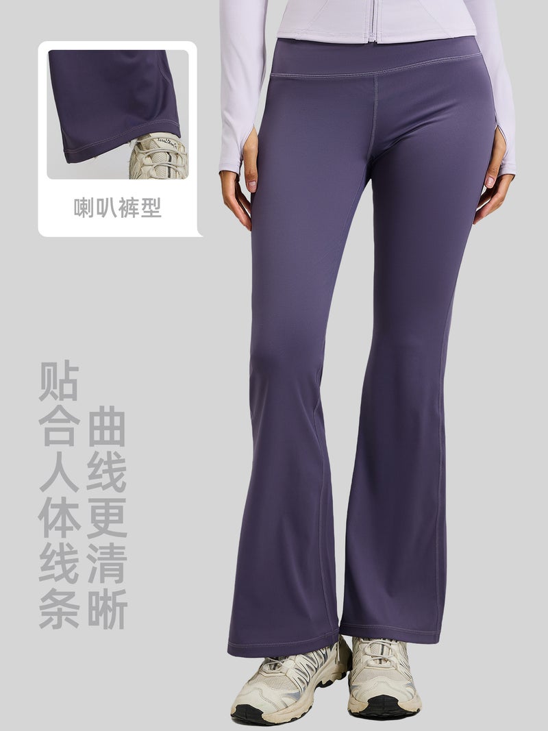 Juyitang High-Waisted Yoga Flared Pants – Breathable Fitness Leggings for Women - Image 3
