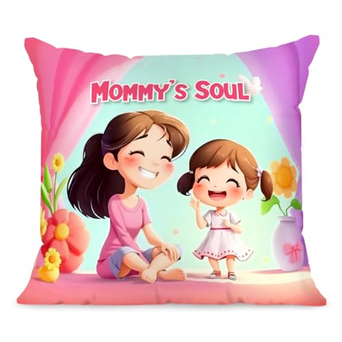 Brizberry® Pillow Cushion for Best Daughter | Unique Thoughtful Cute Birthday Pillow Gift for Daughters Day | for Girl with Premium Filler Cushion (16 inch x 16 inch) (Design 41) - Image 1