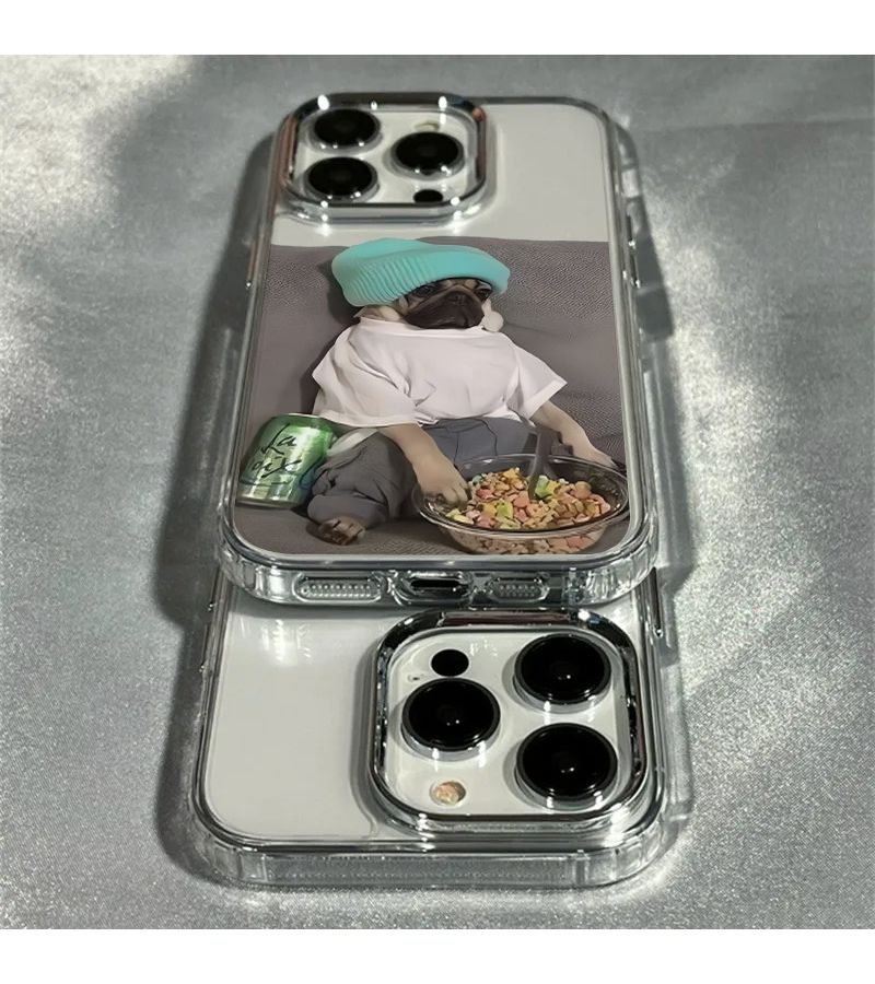 Pug Dog Transparent Soft Phone Case For iPhone 12 Pro - Image 4